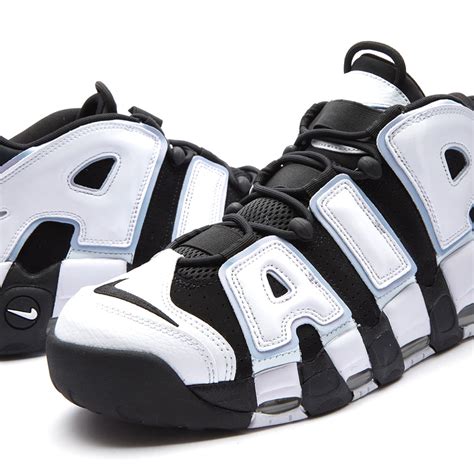 nike uptempo schwarz weis|uptempo 96 black and white.